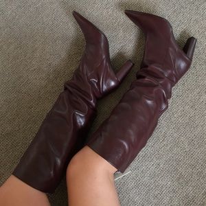 Brand new Zara leather knee high boots